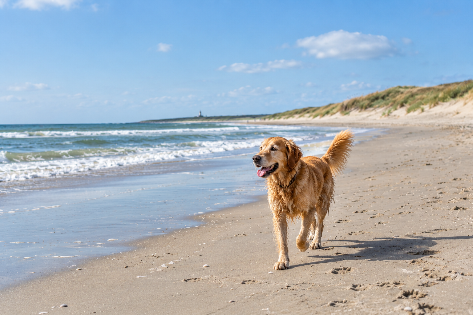Vakantie met hond in Zeeland op het strand van Westenschouwen